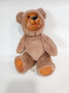 FTD Jointed Teddy Bear Plush With Wooden Face